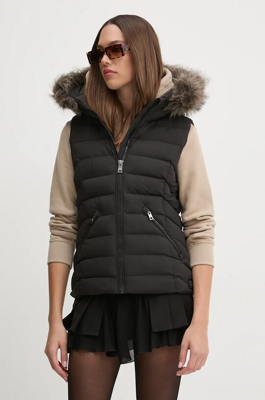 Superdry bezrękawnik pozostałe czarny W5011753A.02A