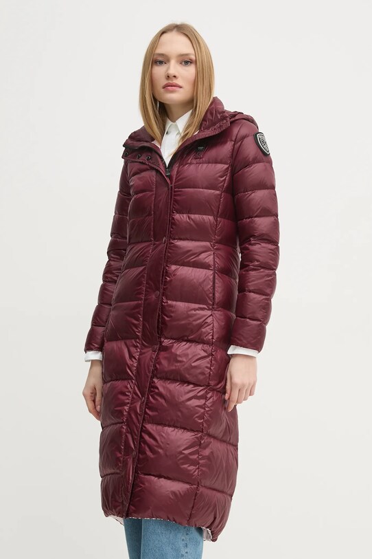 Péřová bunda Blauer přechodné burgundské 24WBLDK03040