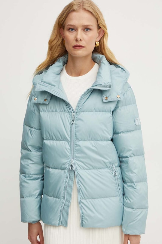 Twinset piumino con turchese 242TP2184