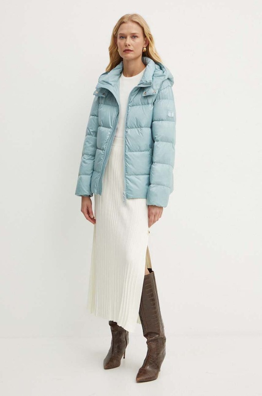 Пухова куртка Twinset 242TP2184 бірюзовий AW24