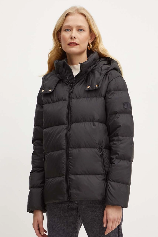 Páperová bunda Twinset oversize čierna 242TP2184