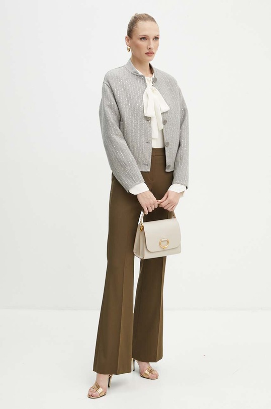 Twinset geaca de lana 242TP2051 gri AW24