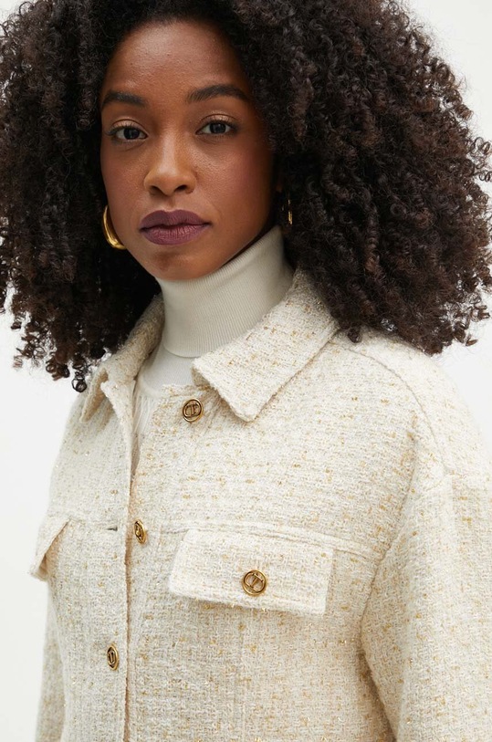 Twinset blazer con aggiunta di lana beige 242TP2126
