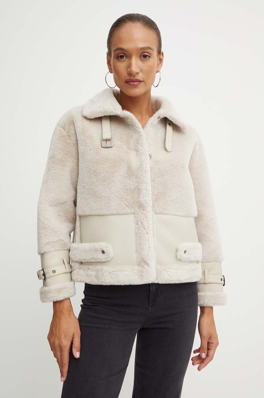Twinset geaca necaptusit bej 242TP2380