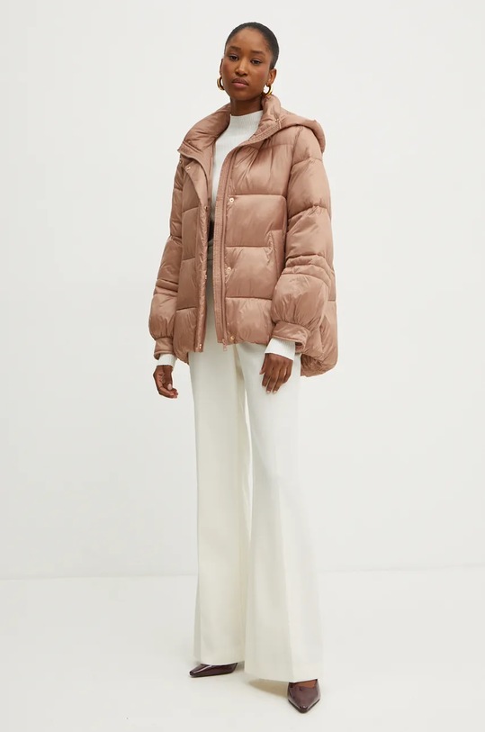 Куртка Twinset з утепленням коричневий 242TP2300