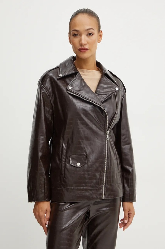 Twinset geaca cu captuseala maro 242AP2273