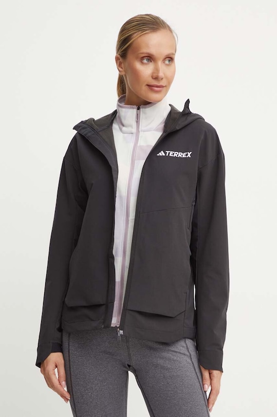 Куртка outdoor adidas TERREX Multi с капюшоном чёрный IX1487