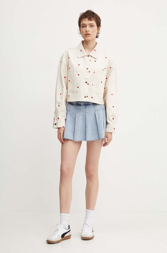 Kaotiko geacă din denim AP024.01.K002 bej AW24