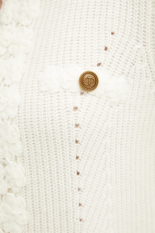 Ζακέτα από μίγμα μαλλιού Twinset 242TT3420 μπεζ