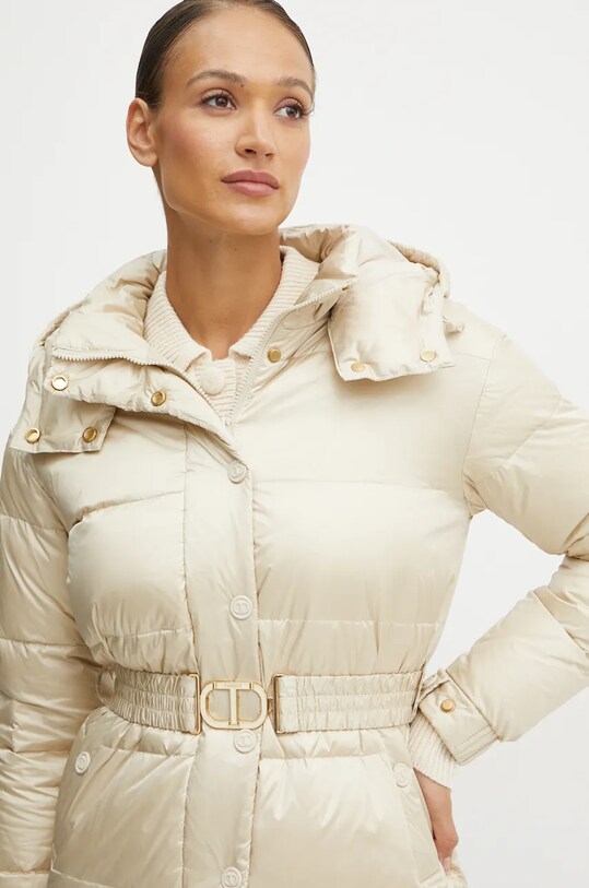 Twinset kurtka puchowa beżowy 242TT2381