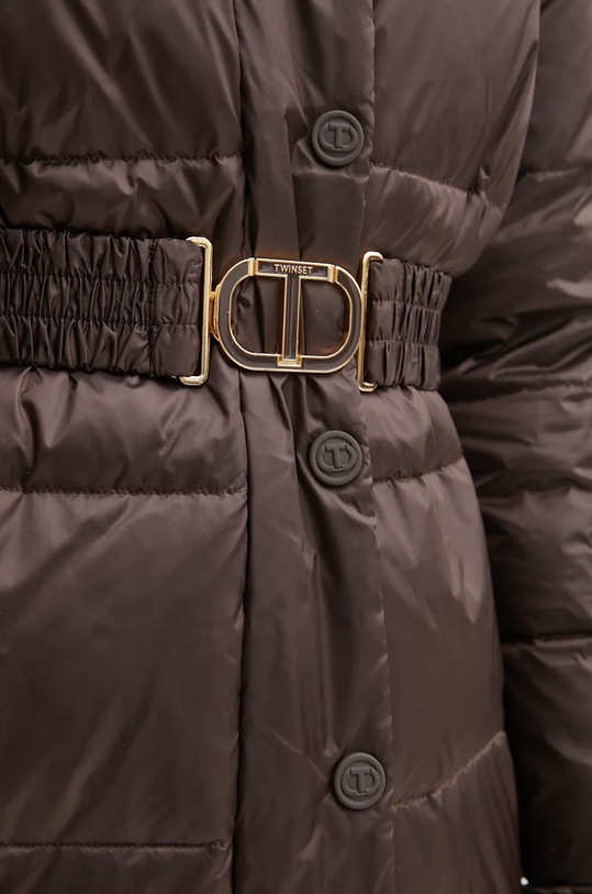 Twinset kurtka puchowa 242TT2381 brązowy