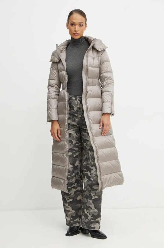 Пухено яке Twinset 242TT2380 сив AW24