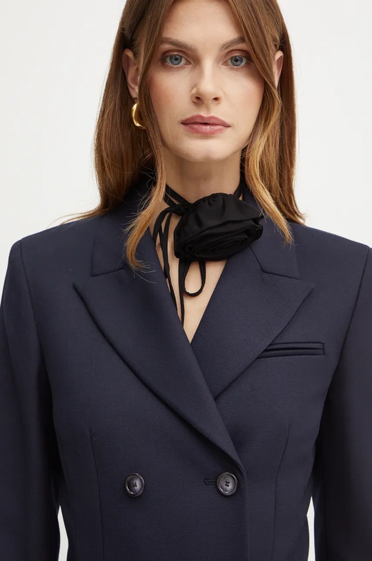 Marella blézer gyapjú keverékből 2423046032200 sötétkék