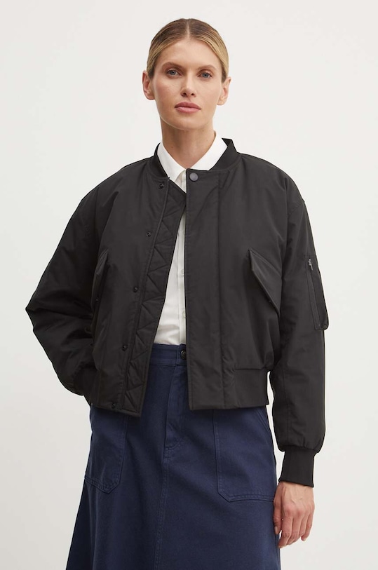 A.P.C. geaca bomber blouson haley cu captuseala negru PSAIY.F02843