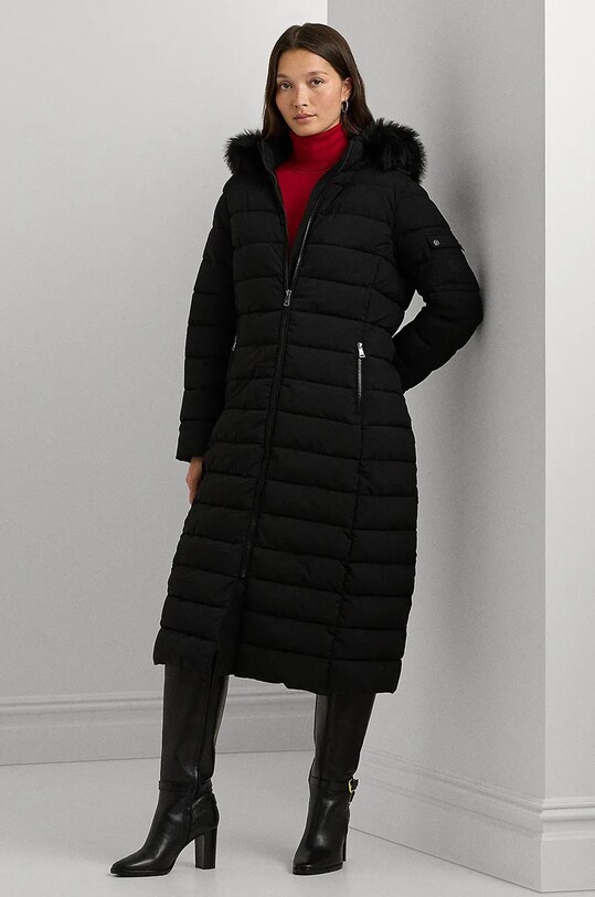 Lauren Ralph Lauren palton cu captuseala negru 297957502