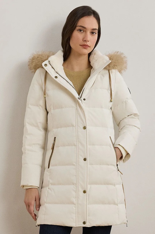 Пуховая куртка Lauren Ralph Lauren с утеплением бежевый 297957509