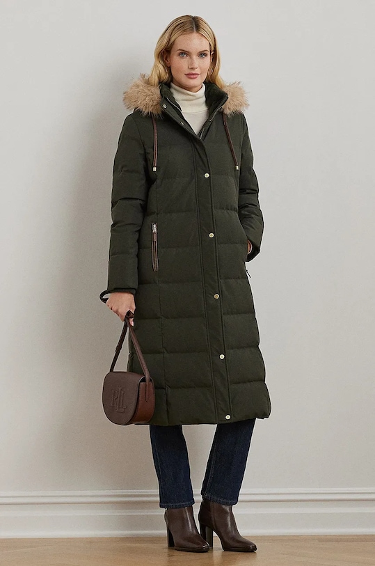 Μπουφάν με επένδυση από πούπουλα Lauren Ralph Lauren άλλο πράσινο 297957509