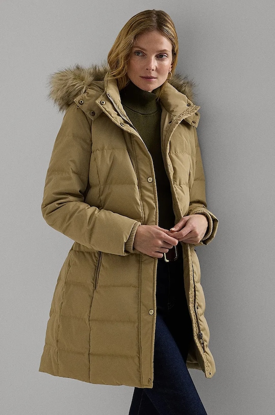 Péřová bunda Lauren Ralph Lauren s podšívkou béžová 297957517