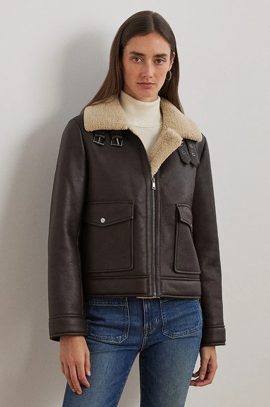 Bunda Lauren Ralph Lauren jemné zateplenie hnedá 297957530
