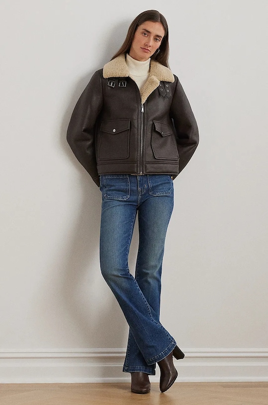 Odzież Lauren Ralph Lauren kurtka 297957530 brązowy
