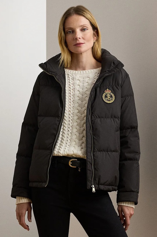 Lauren Ralph Lauren kurtka puchowa bez kaptura czarny 297962677