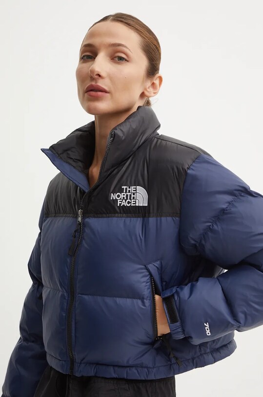Péřová bunda The North Face Nuptse Short Jacket námořnická modř NF0A5GGE92A1