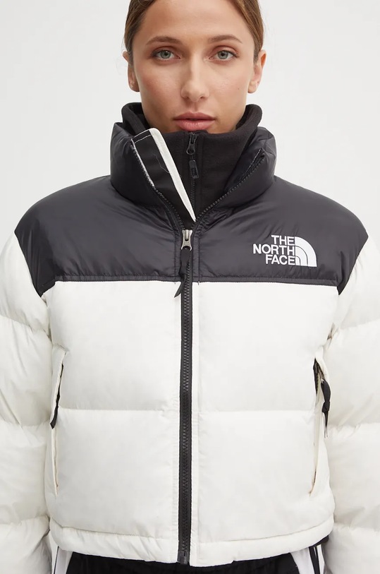Μπουφάν με επένδυση από πούπουλα The North Face Nuptse Short Jacket μπεζ NF0A5GGEROU1