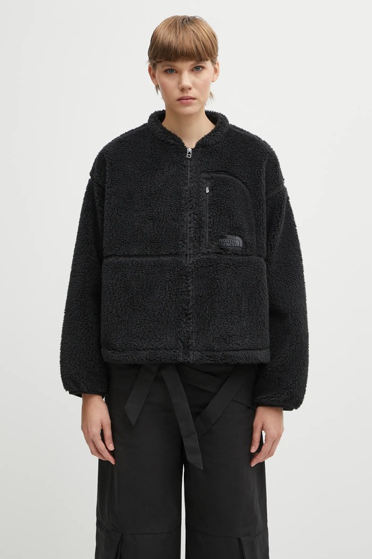 The North Face bluza polarowa SPORTY STREET bez kaptura czarny NF0A88ZBJK31