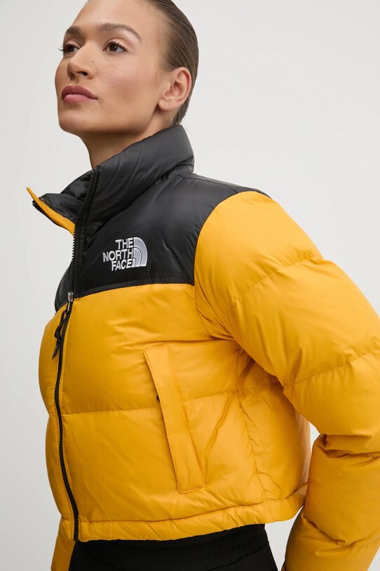 The North Face kurtka puchowa Nuptse bez kaptura żółty NF0A5GGEZU31
