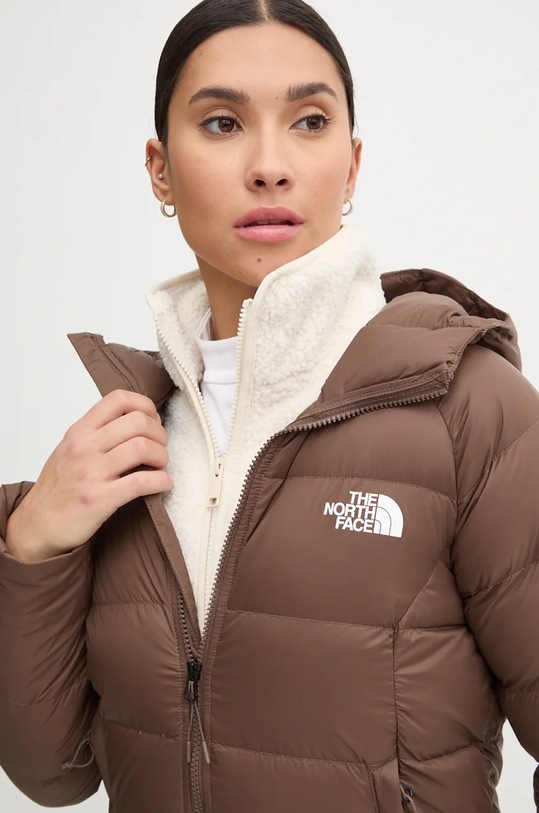 Páperová bunda The North Face Hyalite hnedá NF0A7Z9R1OI1