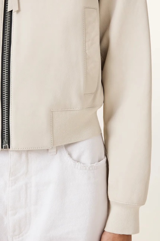 Abbigliamento AllSaints giacca in pelle ORTEN BOMBER JACKET W072LB bianco