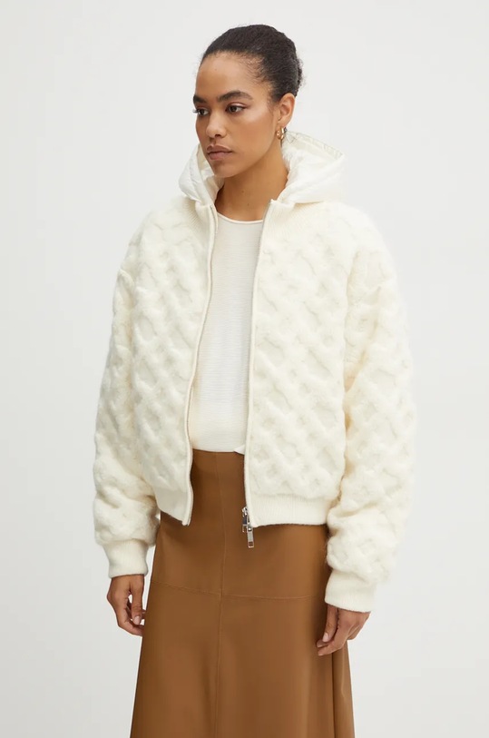 Vlněná bunda BOSS 50523742 béžová