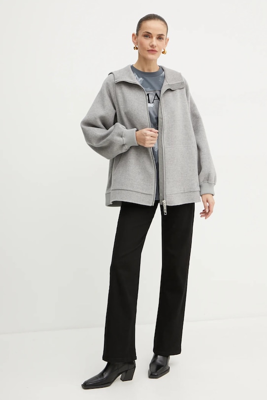 Vlněná bunda MAX&Co. 2426086023200 šedá AW24