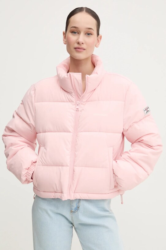 Bunda Guess Jeans s podšívkou růžová W4BL20.WGII2