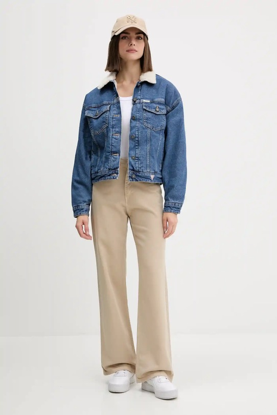 Guess Jeans kurtka jeansowa W4BN64.D5CC3 niebieski AW25