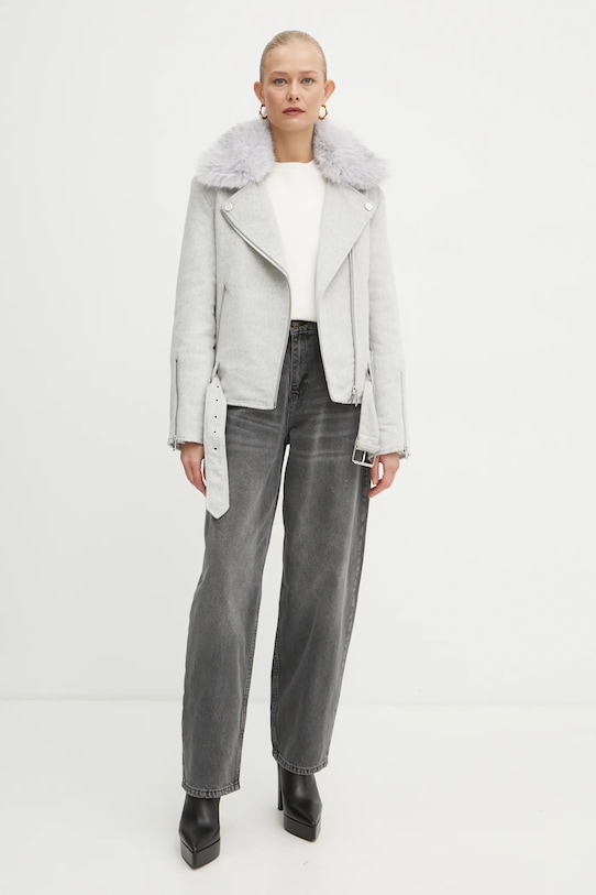 Куртка с примесью шерсти Guess NANCY W4BL30.WGJG2 серый NC24