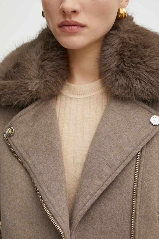 Jakna s dodatkom vune Guess NANCY W4BL30.WGJG2 bež