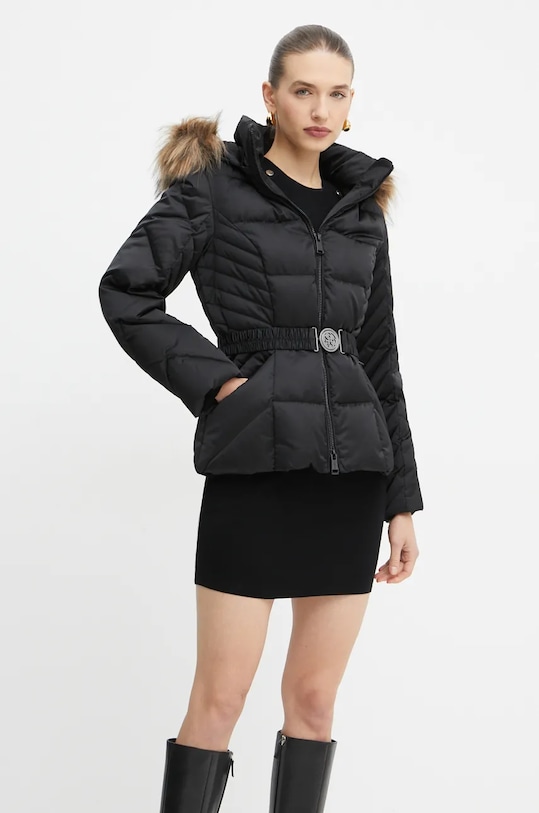 Пухено яке Guess OLGA с изолация черен W4BL53.WEX52