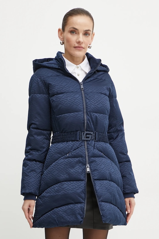 Μπουφάν Guess SELINE σκούρο μπλε W4BL58.WGL72