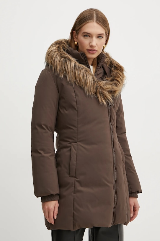 Guess giacca SYLVIE foderato marrone W4BL59.WG7X2