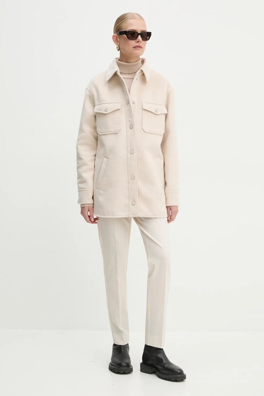 Куртка-рубашка с добавлением шерсти Guess BEATRIZ W4YL20.WFQT0 бежевый AW24