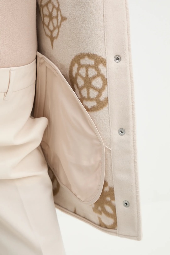 Košulja-jakna s primjesom vune Guess BEATRIZ W4YL20.WFQT0