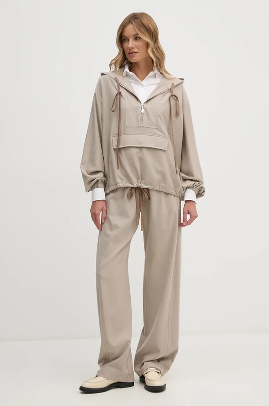 Mikina Lacoste CF4188 béžová AW24