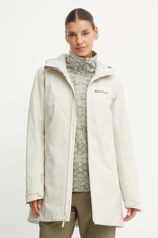 Turistická bunda Jack Wolfskin Heidelstein jemné zateplenie sivá 1115681