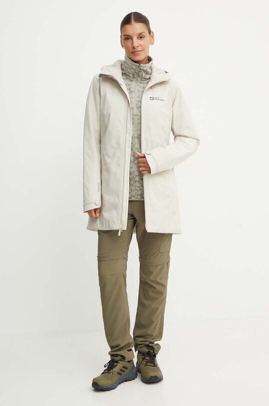Turistická bunda Jack Wolfskin Heidelstein 1115681 sivá AW24