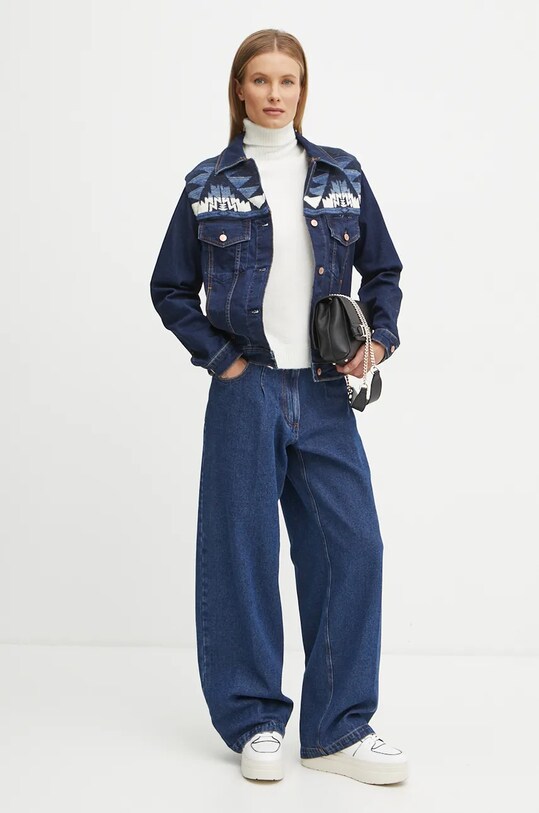Guess geacă din denim W4BN71.D5GN5 bleumarin AW24