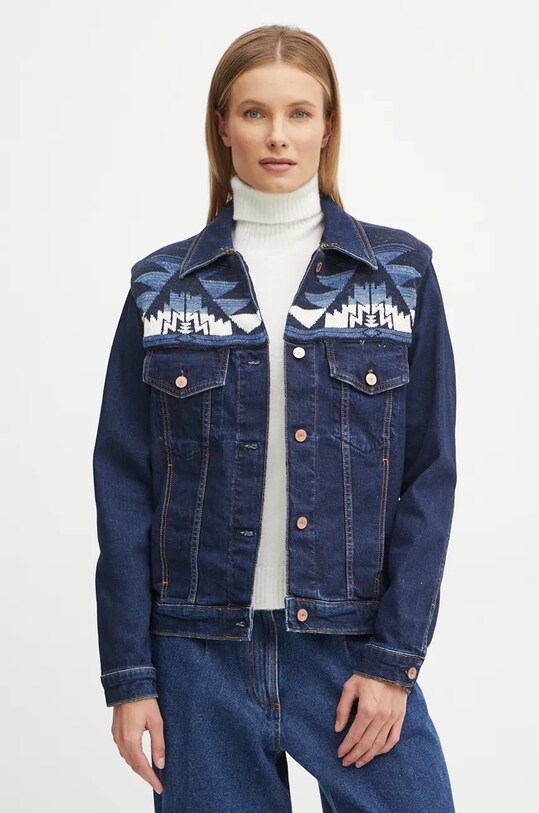 Îmbrăcăminte Guess geacă din denim W4BN71.D5GN5 bleumarin