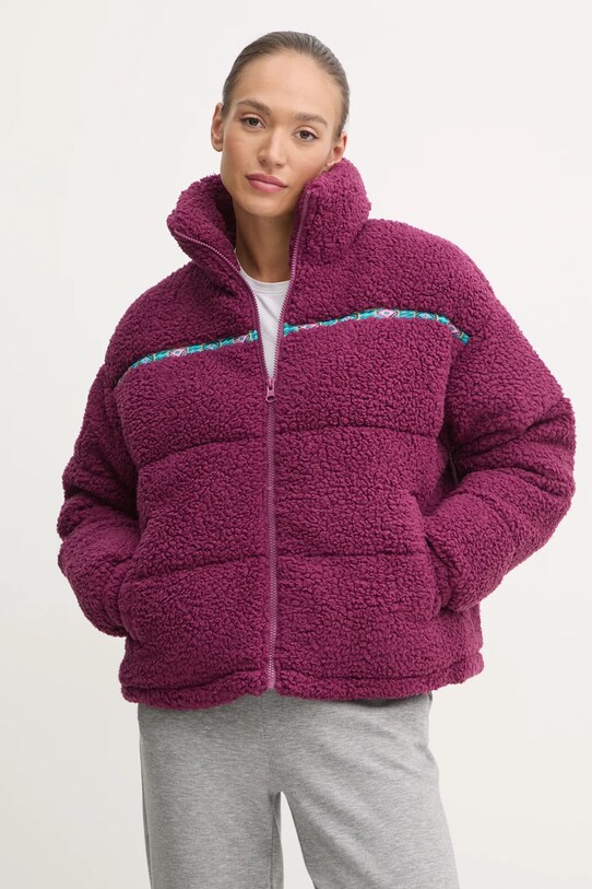 Billabong geaca Sherpa Puffer cu captuseala violet EBJJK00141