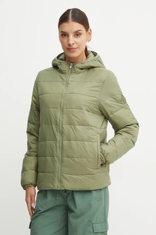 Roxy geaca Wind Bliss Hooded cu captuseala verde ERJJK03618