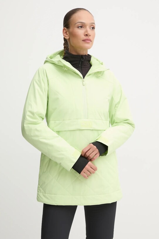 Гірськолижна куртка Roxy Radiant Lines Overhead зимовий спорт зелений ERJTJ03487